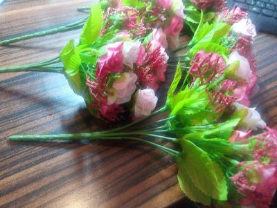 Umelé kvety ruží Bffach, hodvábne kvety pre záhradnú párty 5 kusov