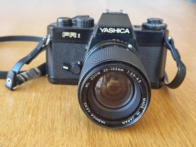 Starý fotoaparát Yashica FR1 + obj. Yashica ML 35-105 3,5-4,5