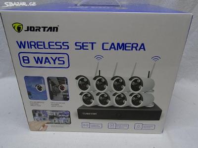 JORTAN Bezdrôtový 1024P NVR bezpečnostný kamerový set 8 kamier WIFI