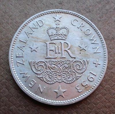 Nový  Zéland   Crown 1953  velká  sbírková mince Alžběta II.