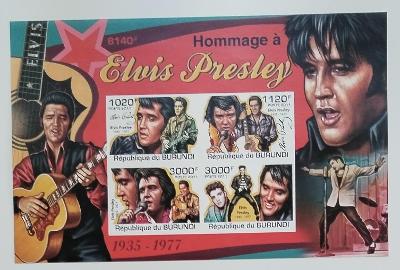 Burundi 2011 9,5€ Elvis Presley a jeho kariéra IMP.