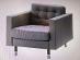 Kreslo Landskrona šedá koža, Ikea - Obývacia izba