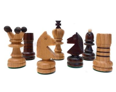 Dřevěné šachové figury Baronka 