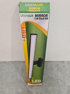 GREENLUX MIRROR 12W Black NW 1000lm – Nástěnné svítidlo LED