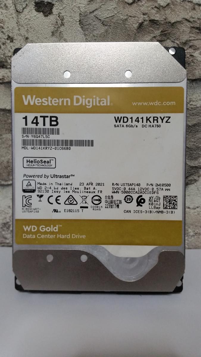 WD Gold 14TB rýchlosť prenosu 267 MB/s, cache 512 MB - Počítače a hry