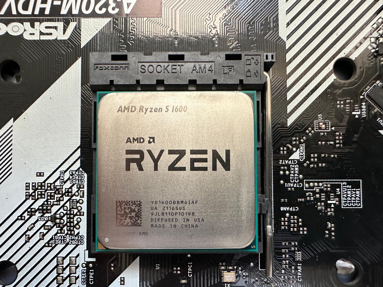 AMD RÝDEN 5 1600 + RAM 2x4GB + MB - Počítače a hry