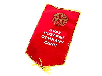 Reklamní vlaječka - Svaz požární ochrany 1980 soutěž ČSSR