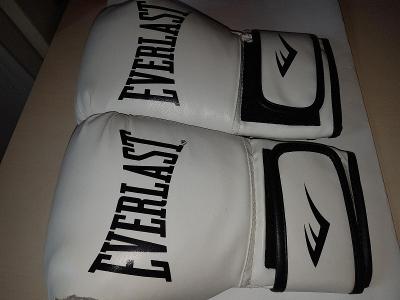 Everlast boxérské rukavice, díra viz foto -  S/M, č. 6- bílé