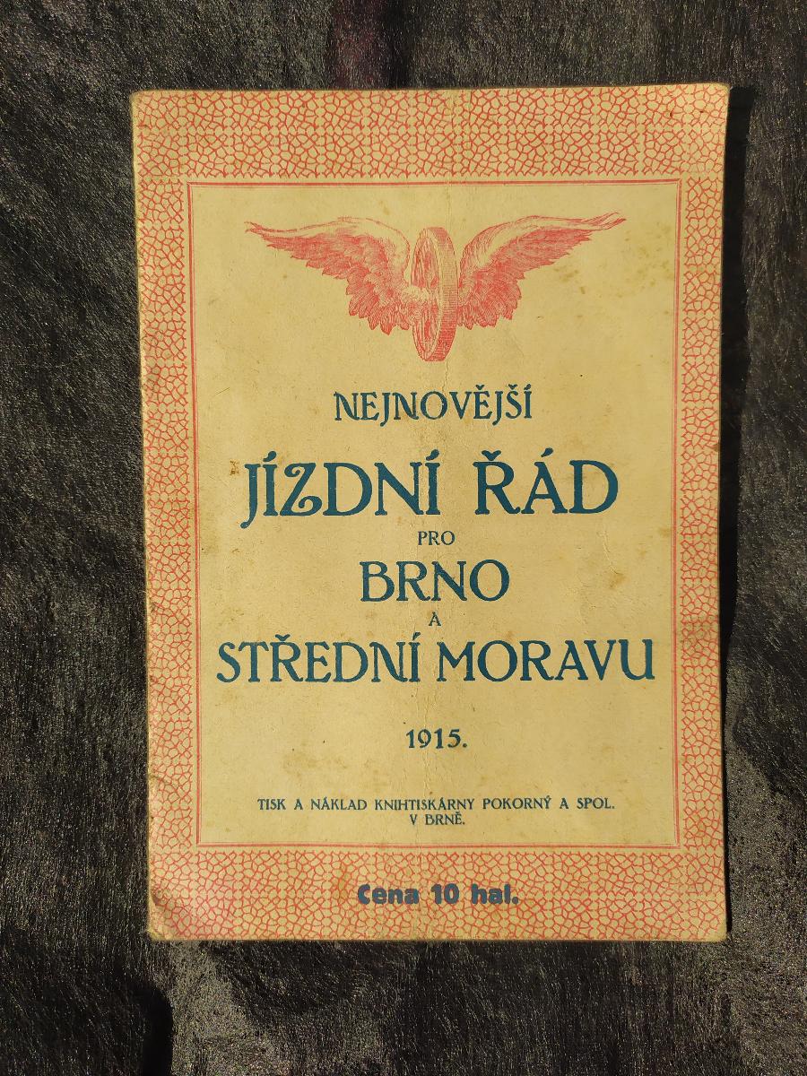 Cestovný poriadok pre Brno a Moravu 1915 - Zberateľstvo dopravy