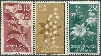 Španielska Guinea 1959 č.360, príplatkové č.53,54