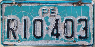 Registrační značka Peru RIO 403