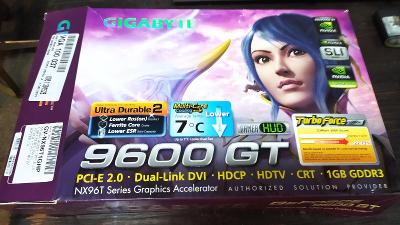 Nepoužitá grafická karta GIGABYTE 9600 GT (GV-N96TSL-1GI) 1GB