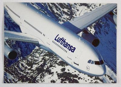 Lufthansa Airbus A340-200   / Pohlednice (o11)