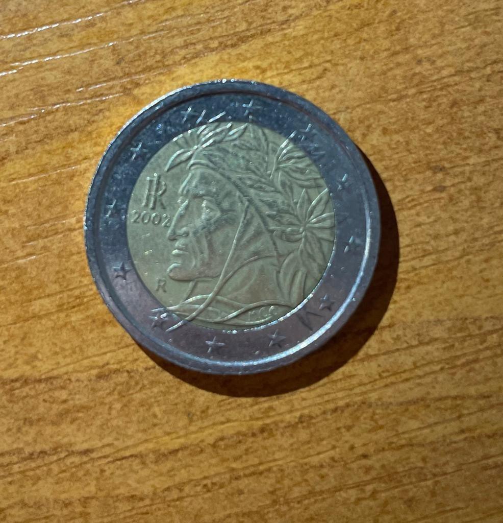 2 Euro 2002 zlyhanie Dante Alighieri Aukro