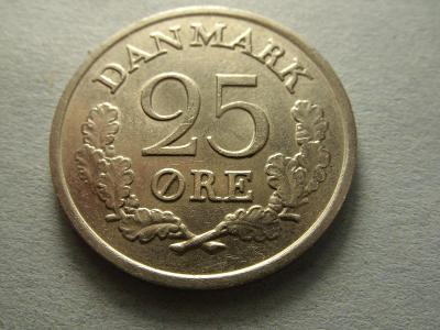 Dánsko - 25 Ore  z roku 1966 OLD