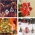 Vianočné dekorácie snehová vločka - biela a červená - Starožitnosti a umenie