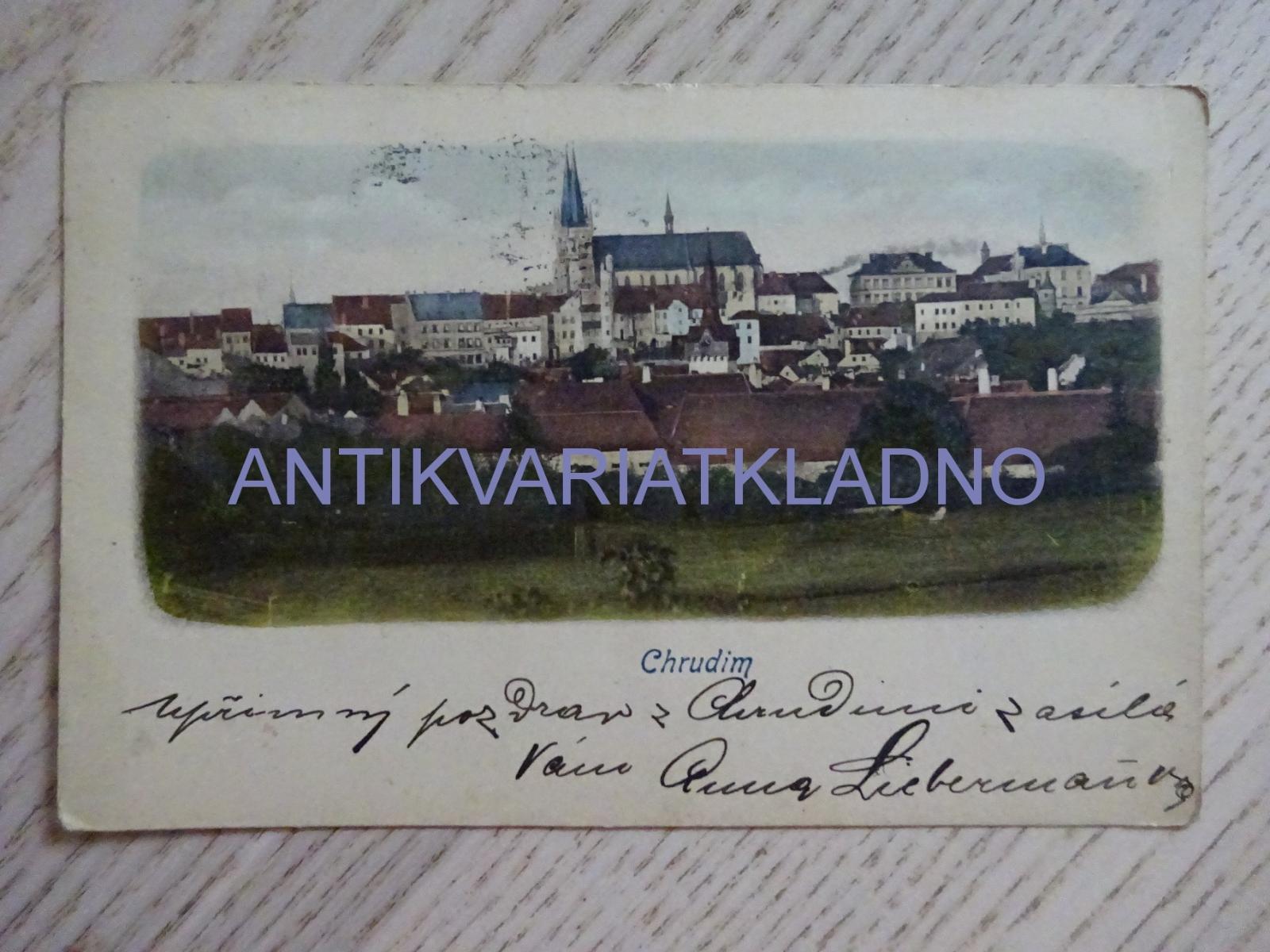 CHRUDIM, 1900 - Pohľadnice miestopis