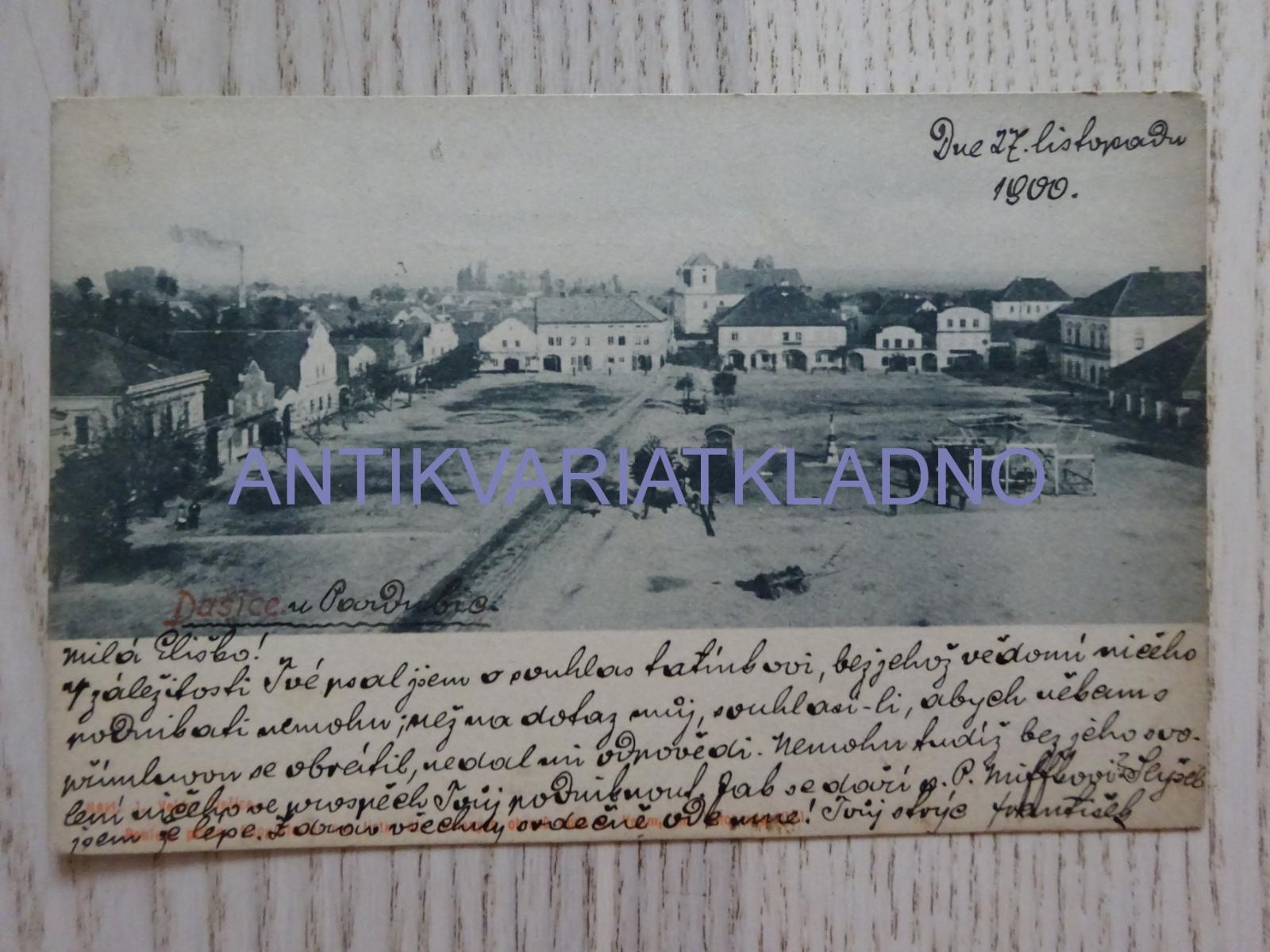 DAŠICA, OKR. PARDUBICA, 1900 - Pohľadnice miestopis