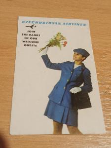 KK 101023 - retro, žena, Airlines 1ks