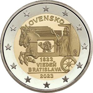2 euro 2023 SLOVENSKO - Koňská pošta - UNC