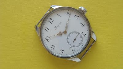 Velké 48 mm náramkové hodinky Longines se smaltovaným číselníkem