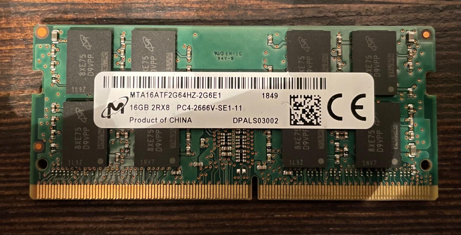 Micron SODIMM DDR4 2666MHz 16GB - Notebooky, príslušenstvo