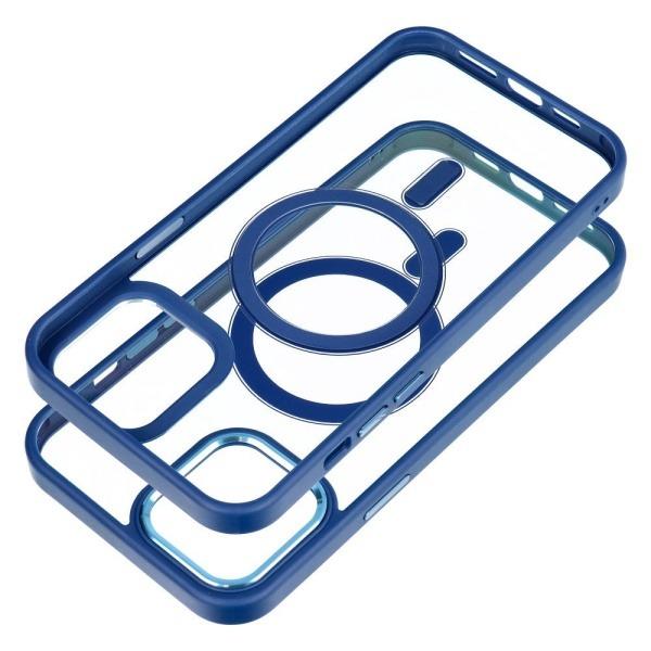 Trvalý štýlový zadný kryt s modrým rámčekom a Magsafe na iPhone 14 Pro - undefined