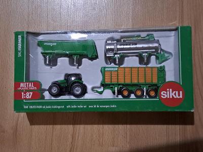 Siku Farmer - traktor s navesom s výmennými nadstavbami, 1:87