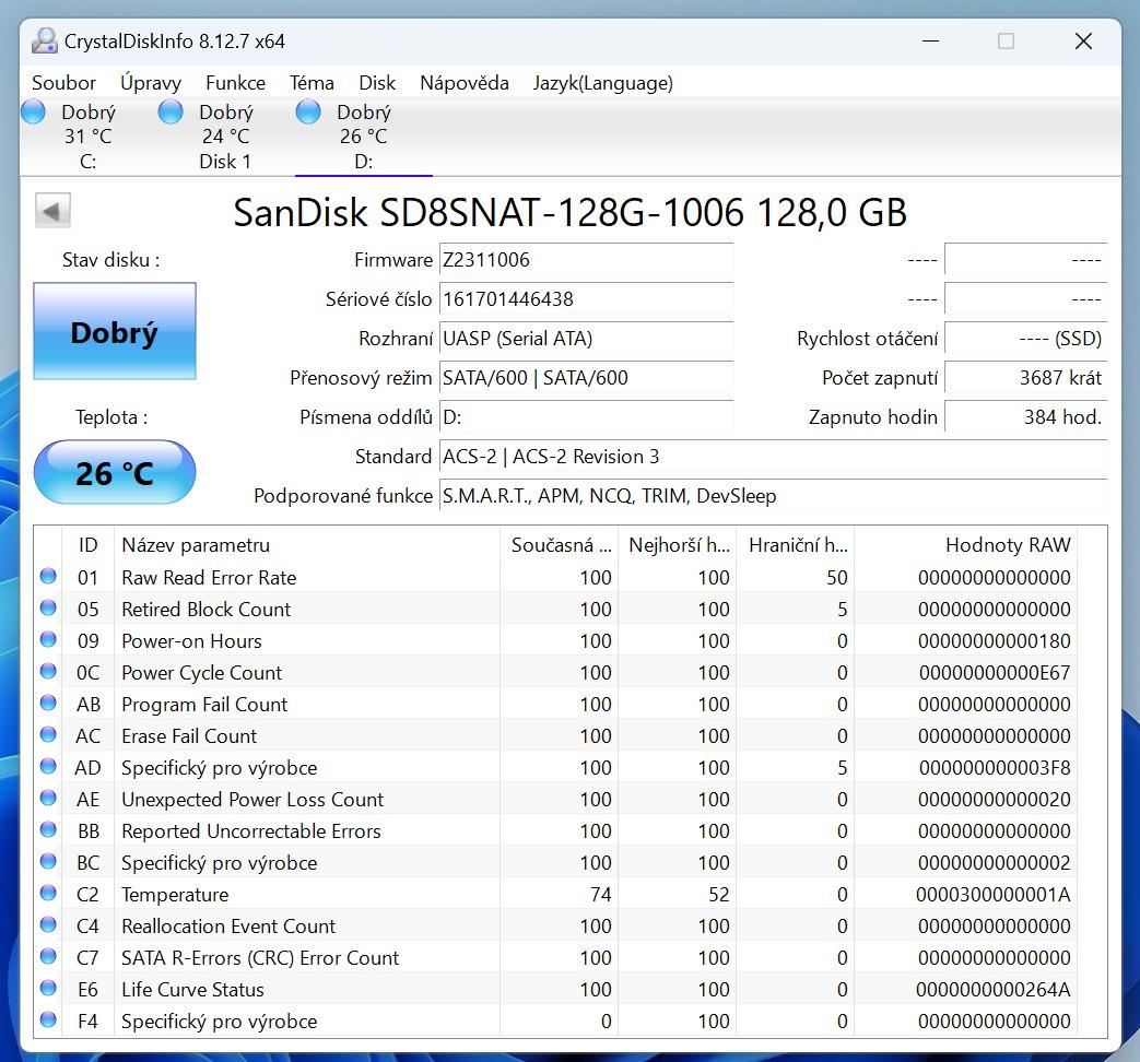 SanDisk 128GB M.2 Ssd SD8SNAT-128G-1006