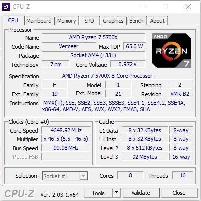 AMD RYZEN 7 5700X @ 3.4GHz 65W - orig. balení, záruka do 14.12