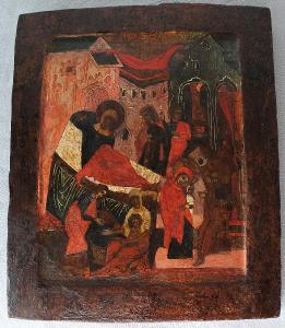 17. století Narození Panny Marie- RUSKÁ IKONA 35×30 cm