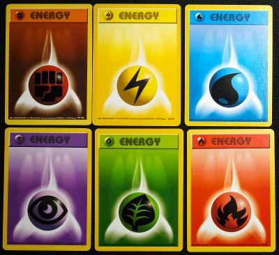 Velmi Vzácná Sada Všech 6 Energy [Shadowless] !!!