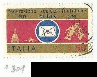 Itálie, Mi.1301, razítkovaná