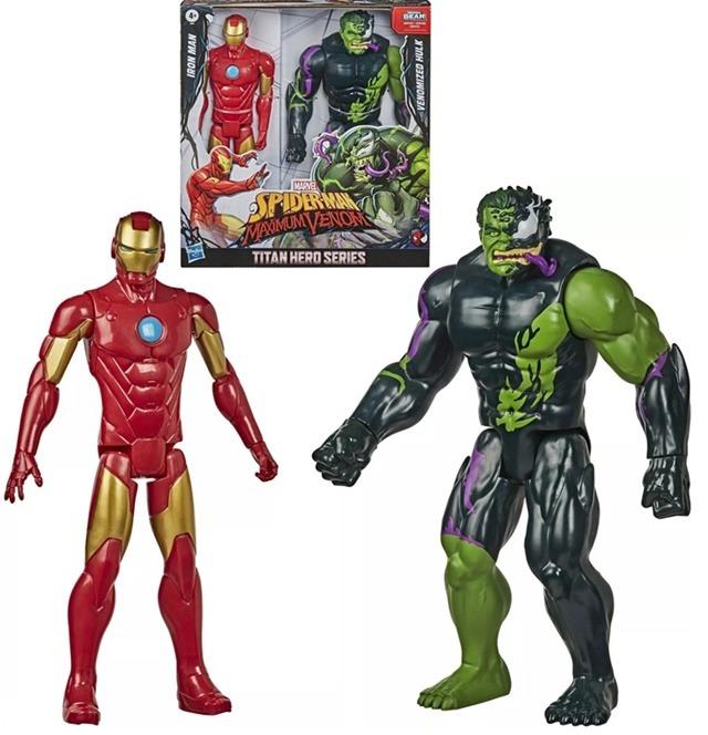 Sada 2 Figúrok 30 cm Iron Man Venomized Hulk od Hasbro. - Deti