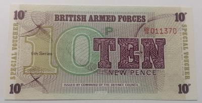 10 pence Anglie, armáda, stav UNC