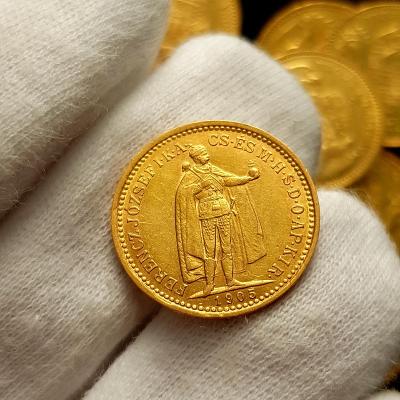 Uherská 10 Koruna 1905 KB, František Josef I., zlatá mince 