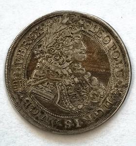 Stříbrný 1/2 Tolar 1698 K.B. Leopold I.