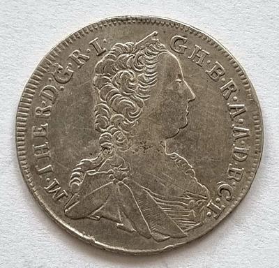Stříbrný XVII Krejcar 1765 K.B. Marie Terezie 