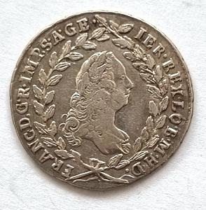 Stříbrný 20 Krejcar 1760 N.B. František Štěpán Lotrinský 