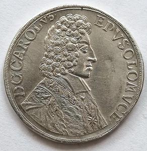 Stříbrný Tolar 1702 , Kroměříž,  Karel III.Lotrinský,  Arc.Olmouc