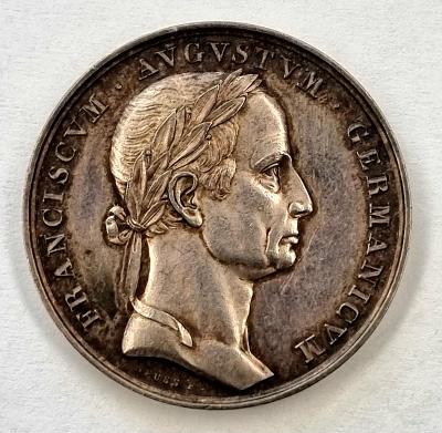 Stříbrný medaile 1835, úmrtí Františka II. - Top stav.