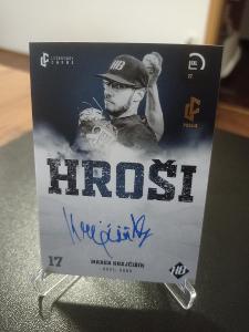 Baseball podpis Marek Krejčiřík promo karta hroši brno