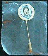 Odznak - Špendlík - RONALD REGAN 1980 - Kandidát na prezidenta U.S.A. 