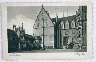 Meissen Burghof  / Pohlednice (k4)
