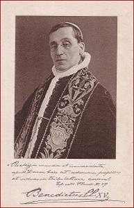 Benedikt XV. (papež) * portrét, náboženský motiv, Vatikán * M1878