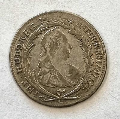Stříbrný 20 Krejcar 1775 EvS .I.K. Marie Terezie. 