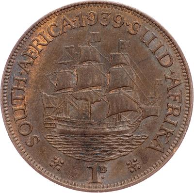 (E-10218), Jihoafrická republika, 1 Penny 1939, Pretoria