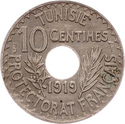 (E-10057), Tunis, 10 Centimes 1919, Paříž