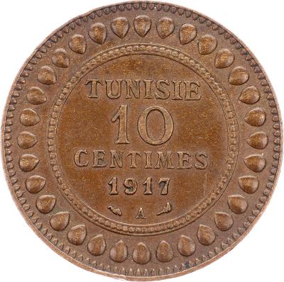 (E-10059), Tunis, 10 Centimes 1917, Paříž