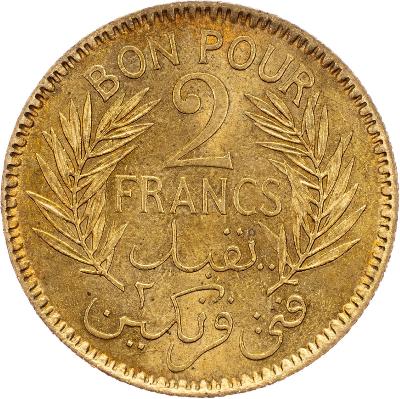 (E-10070), Tunis, 2 Francs 1945, Paříž
